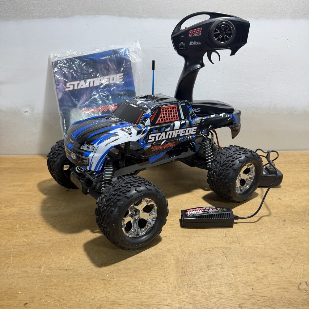 Traxxas Stampede RC Truck 2WD Remote Control 36054-4 Blue 1:10 Titan Brushed RTR